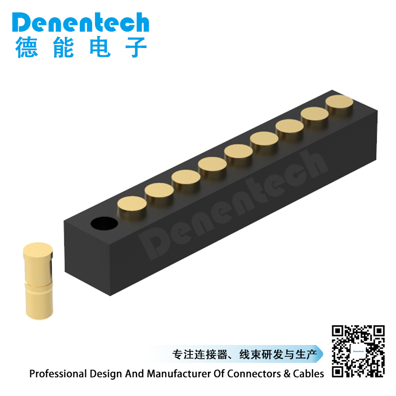 Denentech focusing on quality1.27MM pogo pin H2.0MM dual row female straught SMT switch pogo pin